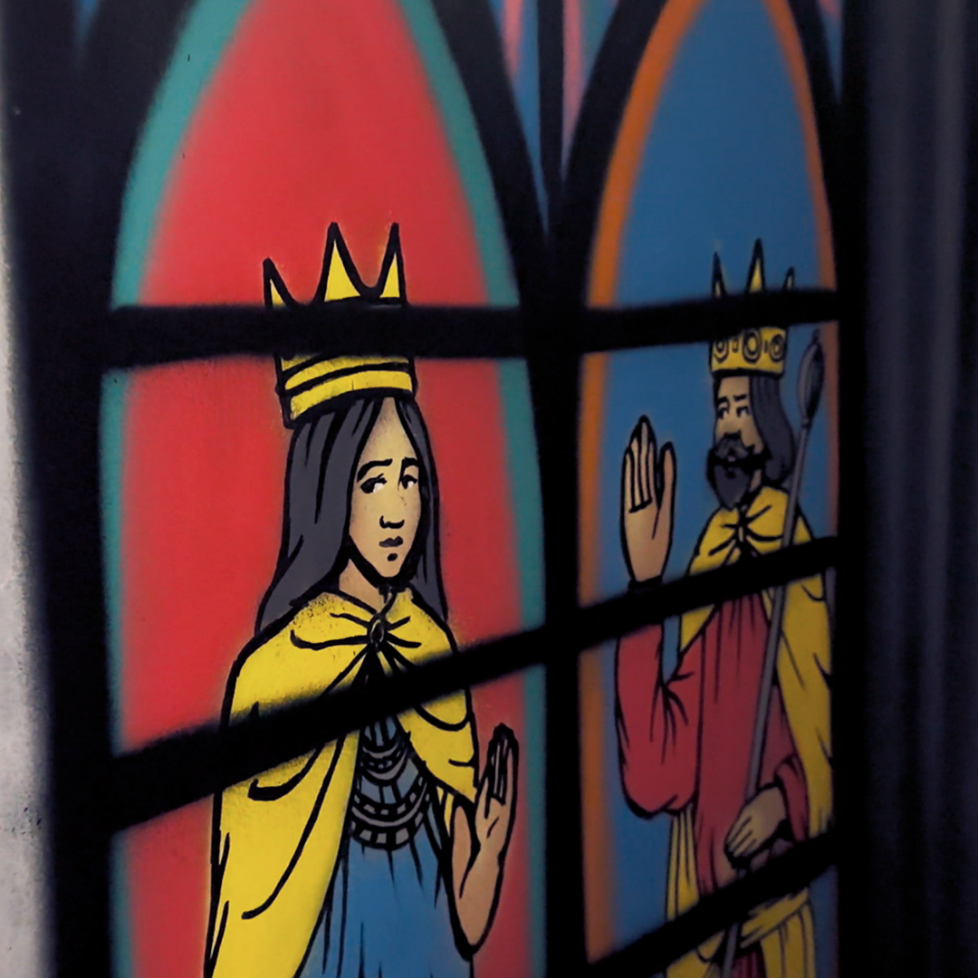 Cathédrale vitraux zoom