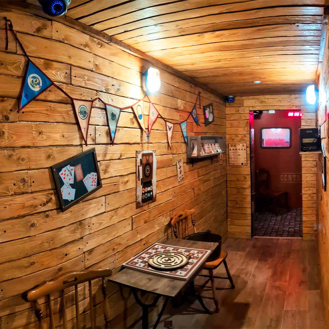 Ruée couloir en bois