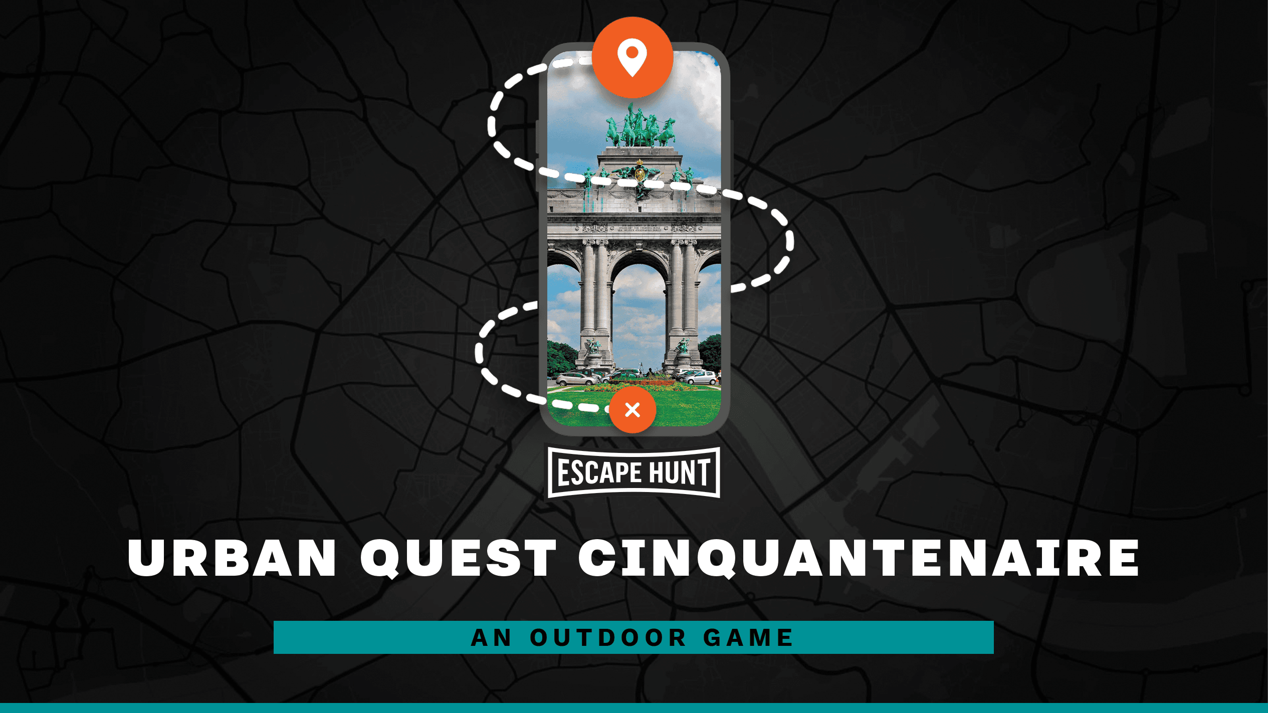 urban quest - jeu de piste extérieur cinquantenaire - poster