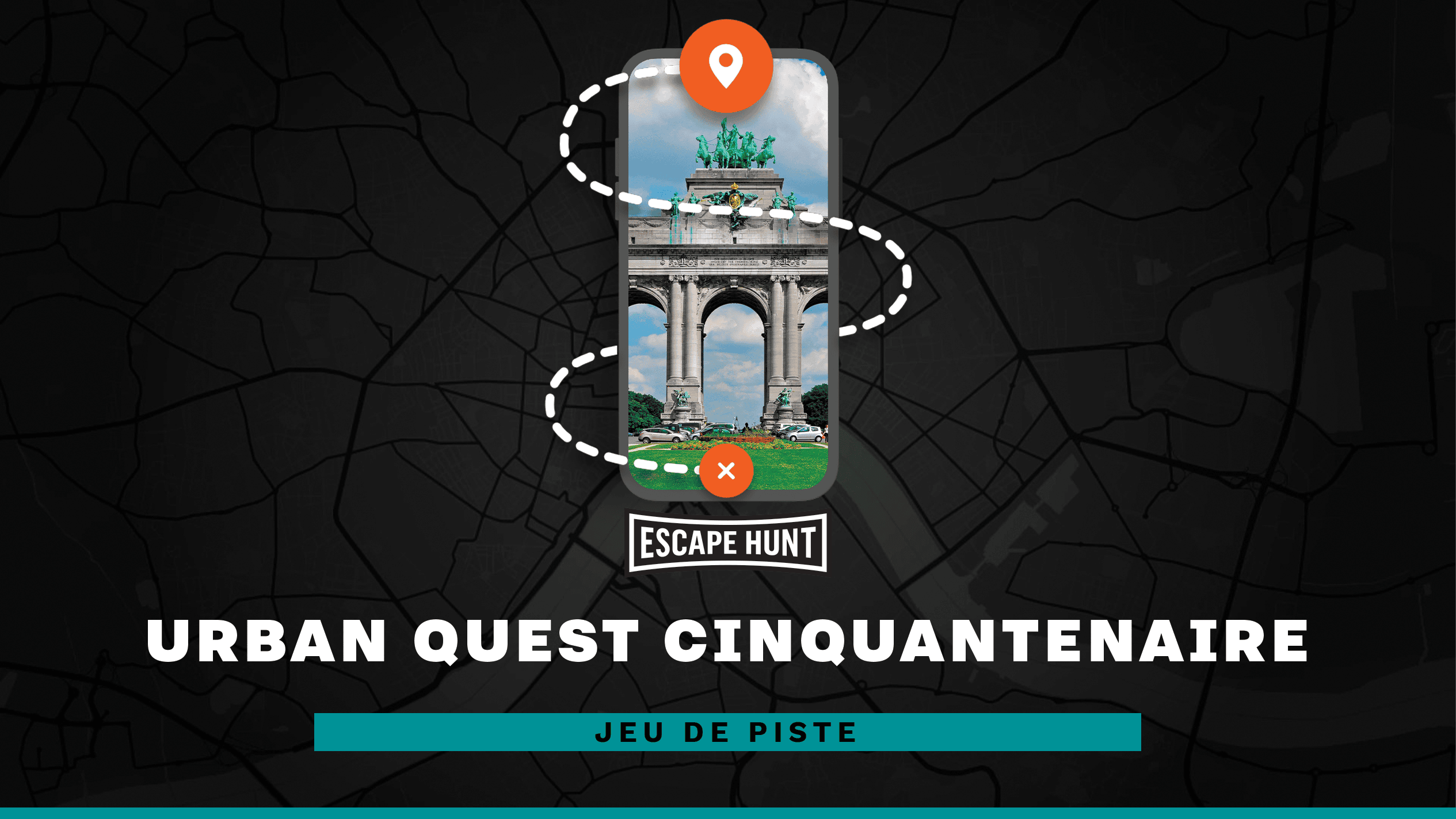 urban quest - jeu de piste extérieur cinquantenaire - poster