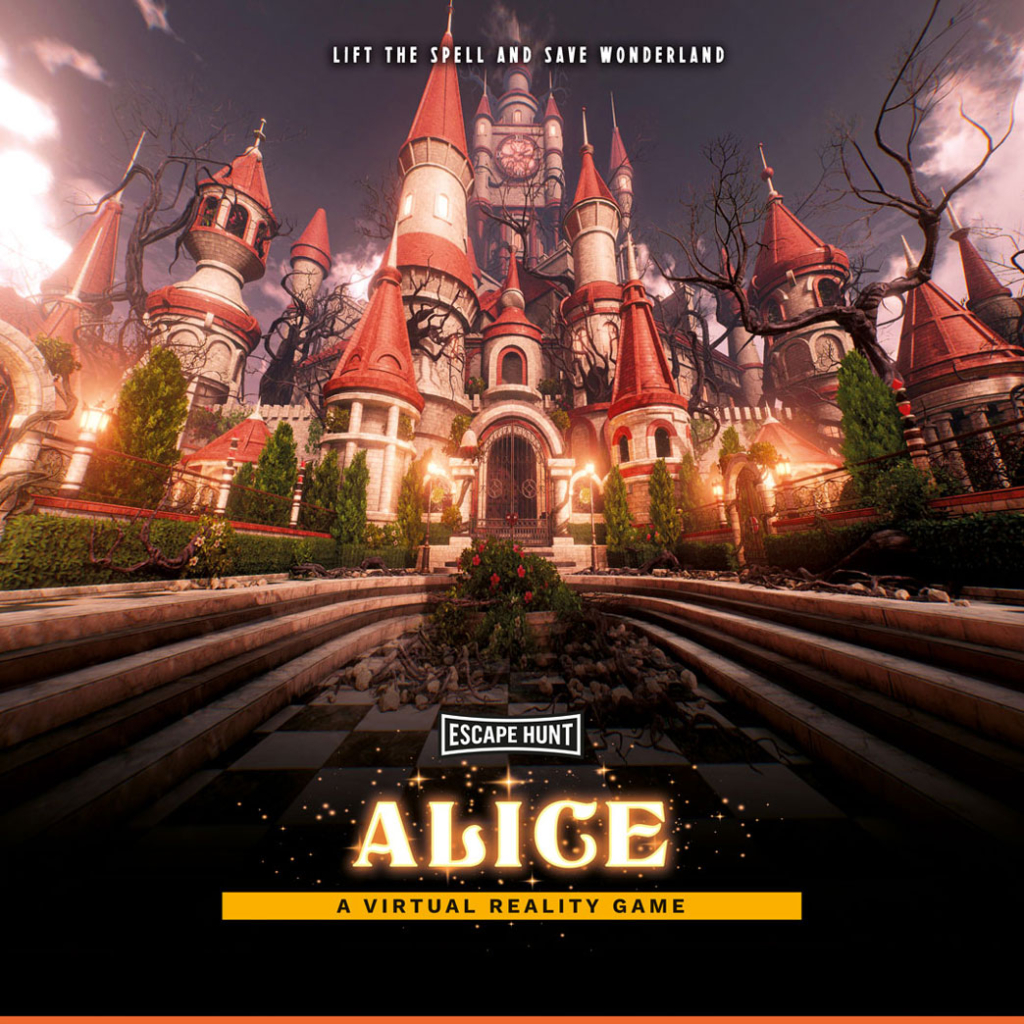A poster for the "Alice" virtual reality game